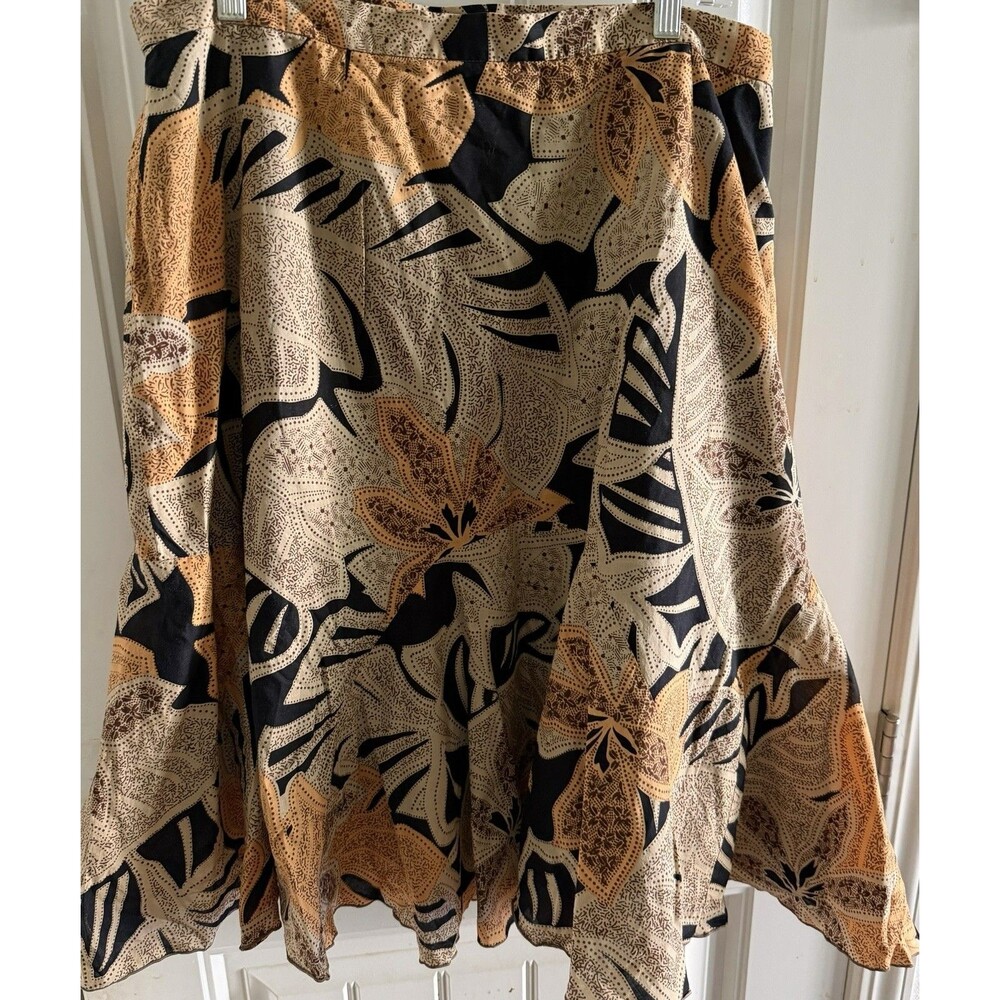 Ruby Rd Women’s Skirt Size 18 Lined Floral Tropical Cotton
